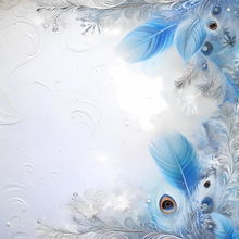 Load image into Gallery viewer, Blue Peacock Printed Aida Fabric | 8 Designs
