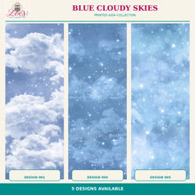 Load image into Gallery viewer, Blue Cloudy Skies Printed Aida Fabric | 5 Designs
