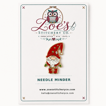 Load image into Gallery viewer, Christmas Gnome Hard Enamel Needle Minder | Cross Stitch
