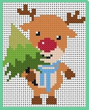 Load image into Gallery viewer, Christmas Reindeer Counted Cross Stitch Kit Collection | 14 Count
