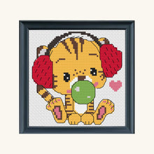 Load image into Gallery viewer, Christmas Tigers Counted Cross Stitch Kit Collection | 14 Count
