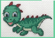 Load image into Gallery viewer, Dinosaur Counted Cross Stitch Kit Collection | 14 Count
