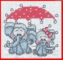 Load image into Gallery viewer, Elephants Counted Cross Stitch Kit Collection | 14 Count

