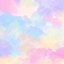 Load image into Gallery viewer, Fluffy Rainbow Skies Printed Aida Fabric | 12 Designs
