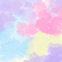 Load image into Gallery viewer, Fluffy Rainbow Skies Printed Aida Fabric | 12 Designs
