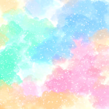 Load image into Gallery viewer, Fluffy Rainbow Skies Printed Aida Fabric | 12 Designs
