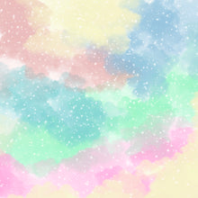 Load image into Gallery viewer, Fluffy Rainbow Skies Printed Aida Fabric | 12 Designs

