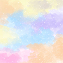 Load image into Gallery viewer, Fluffy Rainbow Skies Printed Aida Fabric | 12 Designs
