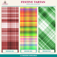 Load image into Gallery viewer, Festive Tartan Printed Aida Fabric | 11 Designs

