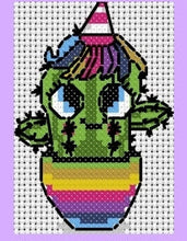 Load image into Gallery viewer, Funky Cactus Counted Cross Stitch Kit Collection | 14 Count
