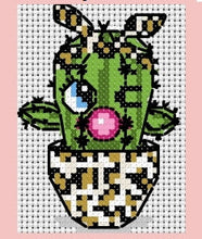 Load image into Gallery viewer, Funky Cactus Counted Cross Stitch Kit Collection | 14 Count
