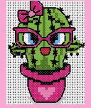 Load image into Gallery viewer, Funky Cactus Counted Cross Stitch Kit Collection | 14 Count
