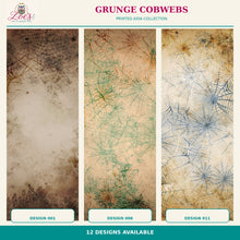 Load image into Gallery viewer, Grunge Cobwebs Printed Aida Fabric | 12 Designs
