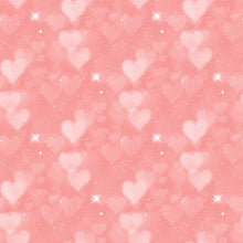 Load image into Gallery viewer, Pink &amp; Purple Heart Bokeh Printed Aida | 25 Designs
