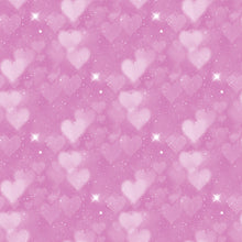 Load image into Gallery viewer, Pink &amp; Purple Heart Bokeh Printed Aida | 25 Designs
