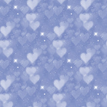 Load image into Gallery viewer, Blue &amp; Aqua Heart Bokeh Printed Aida | 25 Designs
