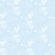 Load image into Gallery viewer, Blue &amp; Aqua Heart Bokeh Printed Aida | 25 Designs
