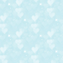 Load image into Gallery viewer, Blue &amp; Aqua Heart Bokeh Printed Aida | 25 Designs
