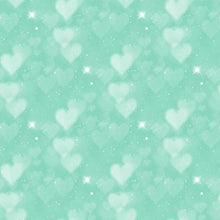 Load image into Gallery viewer, Mint, Green &amp; Golden Heart Bokeh Printed Aida | 25 Designs
