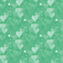 Load image into Gallery viewer, Mint, Green &amp; Golden Heart Bokeh Printed Aida | 25 Designs
