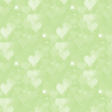 Load image into Gallery viewer, Mint, Green &amp; Golden Heart Bokeh Printed Aida | 25 Designs
