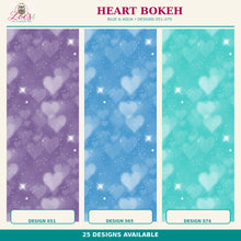 Load image into Gallery viewer, Blue &amp; Aqua Heart Bokeh Printed Aida | 25 Designs
