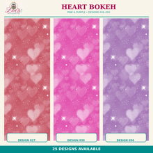 Load image into Gallery viewer, Pink &amp; Purple Heart Bokeh Printed Aida | 25 Designs

