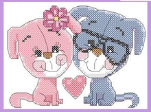 Load image into Gallery viewer, Jasmine &amp; Louis Dog Counted Cross Stitch Kit Collection | 14 Count
