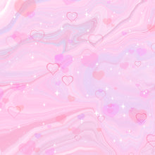 Load image into Gallery viewer, Marbled Hearts 003 printed Aida fabric

