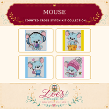 Load image into Gallery viewer, Mouse Counted Cross Stitch Kit Collection | 14 Count
