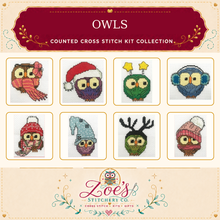 Load image into Gallery viewer, Owls Counted Cross Stitch Kit Collection | 14 Count
