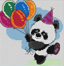 Load image into Gallery viewer, Party Pandas Counted Cross Stitch Kit Collection | 14 Count
