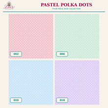 Load image into Gallery viewer, Pastel Polka Dots Printed Aida Fabric | 4 Colours
