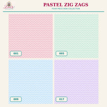 Load image into Gallery viewer, Pastel Zigzags Printed Aida Fabric | 4 Colours
