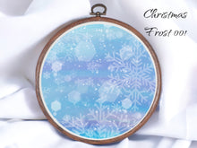 Load image into Gallery viewer, Christmas Frost 001 Aida Fabric || Printed Fabric || Cross Stitch Canvas || 11/14/16/18/20 Count

