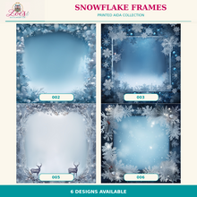 Load image into Gallery viewer, Snowflake Frames Printed Aida Fabric | 6 Designs
