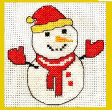 Load image into Gallery viewer, Snowman Counted Cross Stitch Kit Collection | 14 Count
