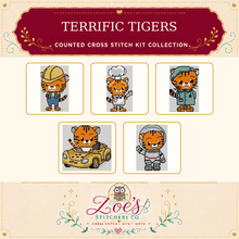 Load image into Gallery viewer, Terrific Tigers Counted Cross Stitch Kit Collection | 14 Count

