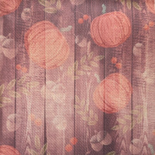 Load image into Gallery viewer, Pumpkin Woodland printed Aida fabric sample

