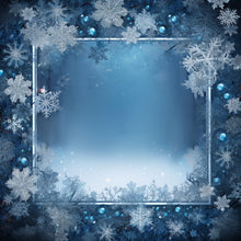 Load image into Gallery viewer, Snowflake Frames Printed Aida Fabric | 6 Designs
